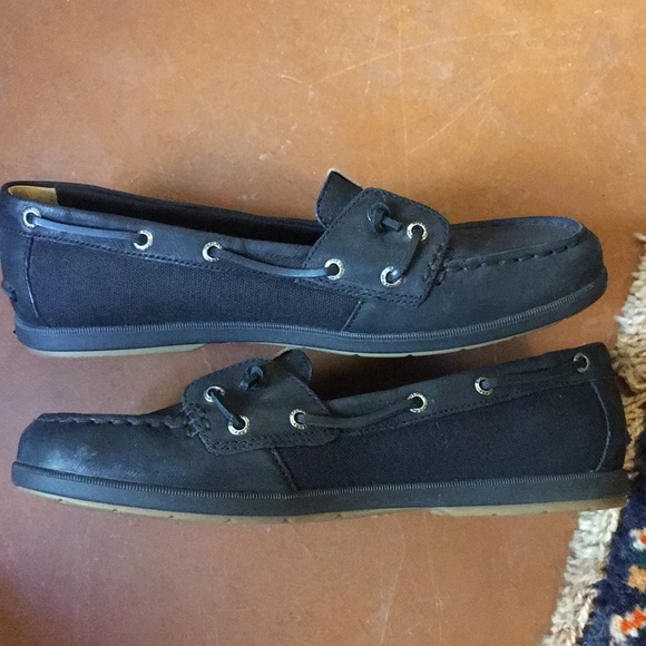 Sperry Top-Sider Boat Shoes 8.5 Leather/Canvas - Picture 8 of 11